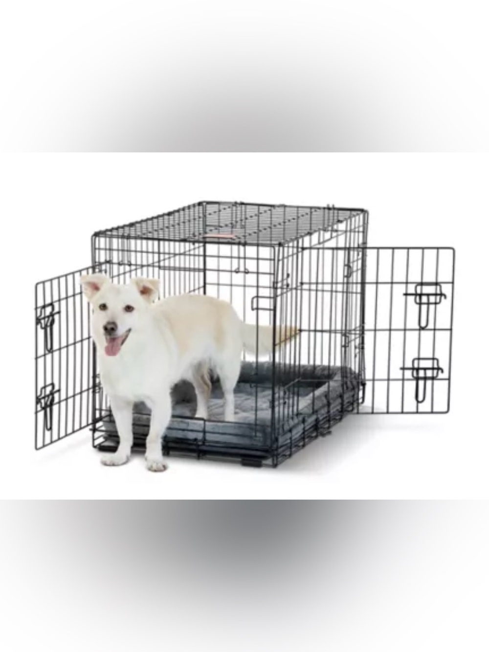 Top Paw® Double Door Folding Wire Dog Crate w/ Divider Panel - Leak Prook Tray